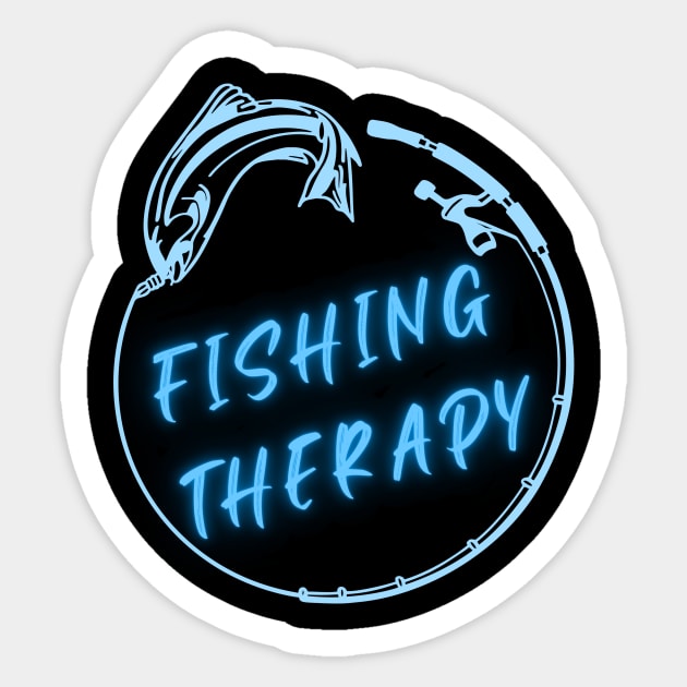 Fishing Therapy Sticker by DARKWAYER